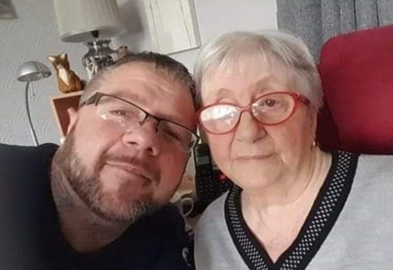 My mum Pauline and my brother Mike 