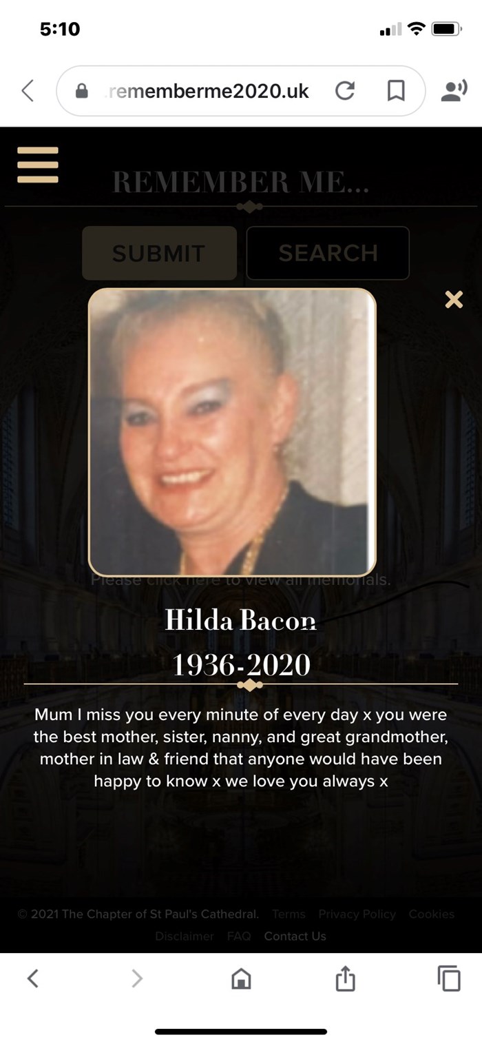 Mum (Hilda Bacon)