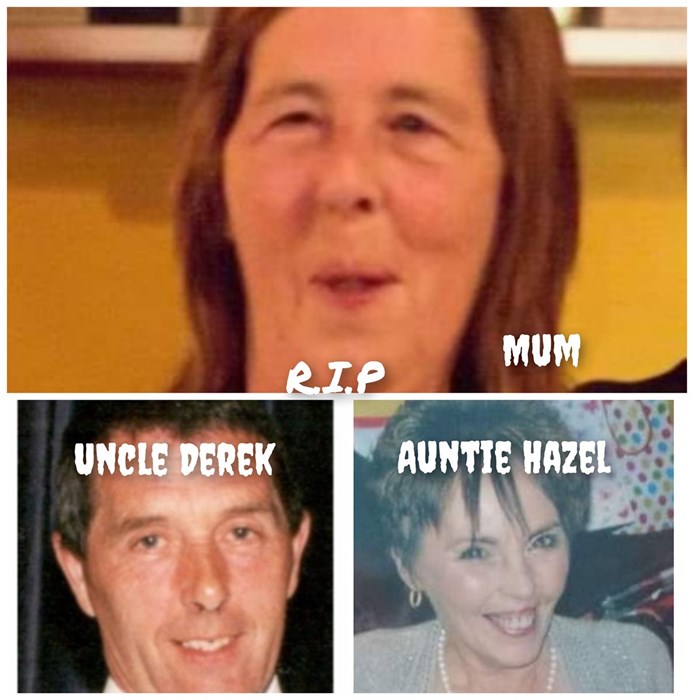 Mum, uncle Derek, Auntie Pearl, Auntie Hazel 