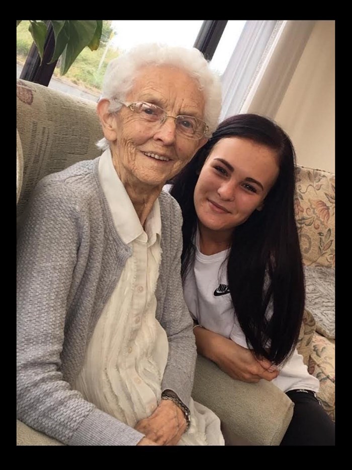 My beautiful granddaughter Jaye & my beautiful mam margaret